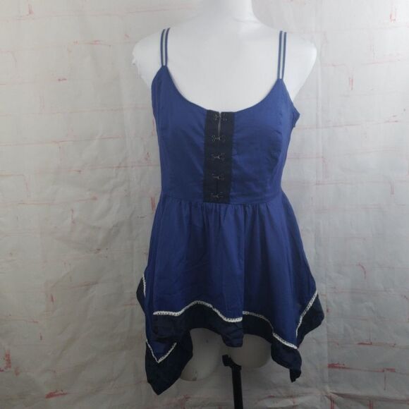 Anthropologie Tops - Odille Anthro blue waterfall tank top
